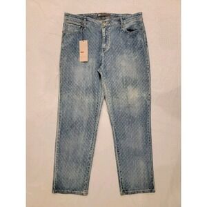 Levi's stretch Ankle jeans: Mid‎ Rise Skinny, Blue Print, Women's 14 NWT
